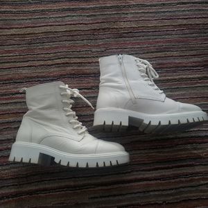 Aldo White combat boots 8.5